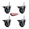 Service Caster 35 Inch Thermoplastic  Rubber Wheel Swivel 34 Inch Threaded Stem Caster Set with Brake SCC SCC-TS20S3514-TPRB-PLB-34212-4 - alternate 3